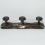 Attaccapanni-Appendino-Appendi Abiti 3 Posti Legno  36 X 9 9h. Abete Scuro - immagine 2