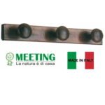 Attaccapanni-Appendino-Appendi Abiti 3 Posti Legno  36 X 9 9h. Abete Scuro
