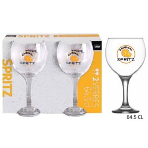 Set 2 Bicchieri Vetro Spritz 64,5 Cl