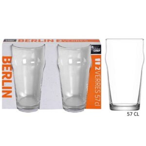 Set 2 Bicchieri Vetro Berlino 57 Cl