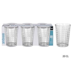 Set 6 Bicchieri Vetro Brique 20 Cl