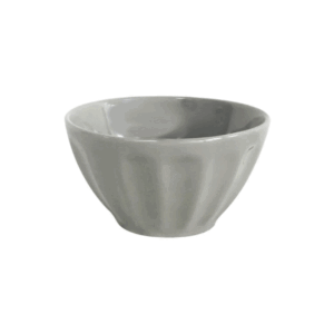 Ciotola Scanalata In Terracotta Cm 14 50cl Grigia