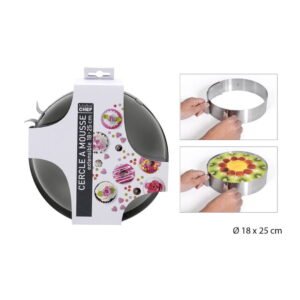 Anello per Torte Regolabile Diametro 18x25 Cm