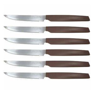 Coltelli Set 6 Bistecca Marrone 11.5 Cm