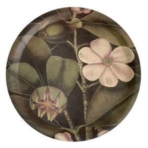 Vassoio Decorazione Fiori In Bambu 34,80 X 34,80 X 1,60 Cm