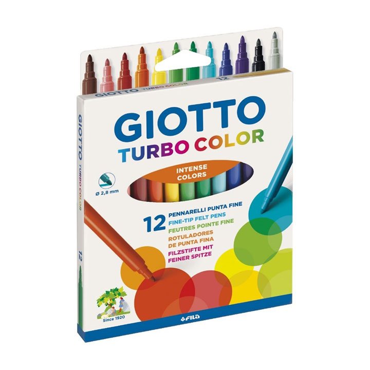 12 Pennarelli Punta Fine Turbo Color Giotto - Emmepishop