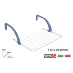 Stendibiancheria  Brezza 60 Da Balcone In Acciaio E Resina Gimi