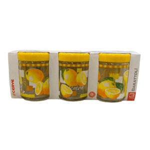 Set 3 Barattoli In Vetro Decorazione Limoni Cerve