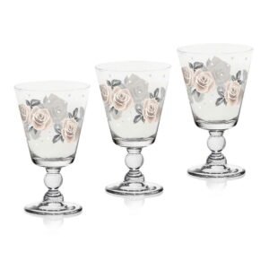 Tris Calice Acqua/Vino Vetro Darling Rose 315 CC