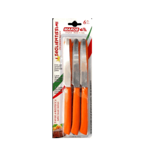 Blister 6 Pz Coltelli Da Tavola Arancio Marob