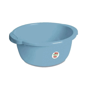 Bacinella Rotonda Linea Primavera In Plastica Palace Blue Cm 35x15h Lt 11 Made In Italy