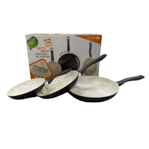 Set Padelle Ceramica Cm 20-24-28