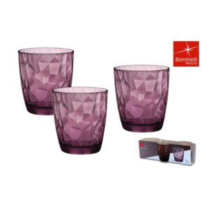 Set 3 Bicchieri Acqua Colore Rosa 30 Cl Bormioli