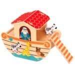 L'arca Di Noè In Legno Con Animali - immagine 2