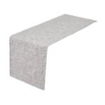 Runner Da Tavola Jaspe Jacquard Argento 150 X 50 Cm