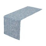Runner Da Tavola Jaspe Jacquard Blu Marino 150x50 Cm