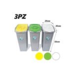 Tris Pattumiera Per Raccolta Differenziata CM 25X25XH53 - immagine 2