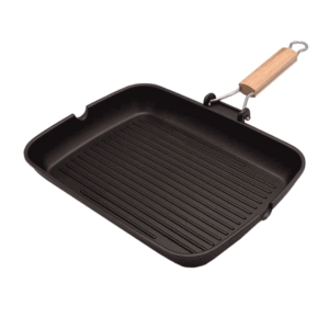 Bistecchiera Con Manico Legno Cm.25x35