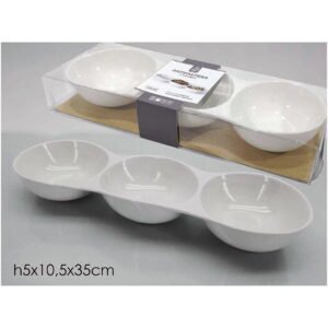 Antipastiera 3 Posti 35X10.5XH5CM Bianca