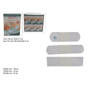 Scatola 40 Cerotti Trasparenti 3 Misure