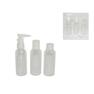 Set 3 Bottiglie Vuote Da Viaggio In Plastica 80ml