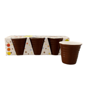 Confezione 6 Bicchierini 40cc Marrone