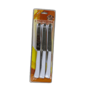Coltelli Set 6 Pz Da Tavola 1mm 5 Colori