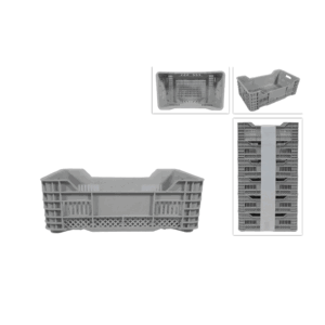 Set 6 Cassettine In Plastica Grigio Cm 17x6x10