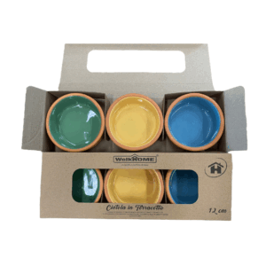 Set 6 Ciotole In Terracotta Cm 12 Colorate