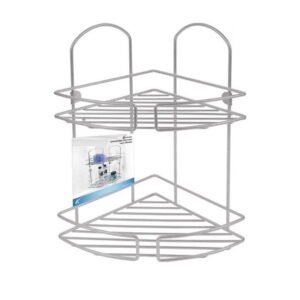 Angoliera Lido Cromo 2 Piani Mensola Bagno e Doccia