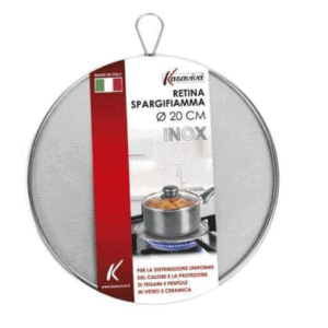 Retina Spargifiamma In Acciaio Inox Cm 20 Con anello