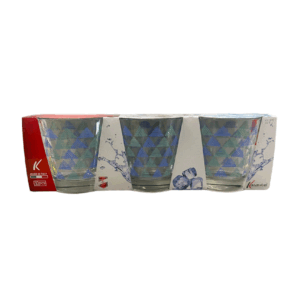 Set 3 Bicchieri Cairo Acqua In Vetro Azzuro - verde 27cc