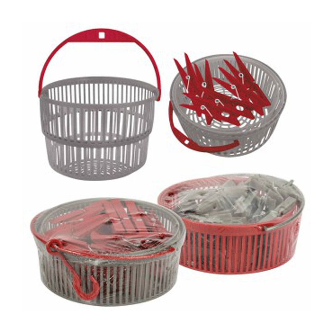 Set cestino porta mollette con 36 mollette Lilly - Best Pet&House