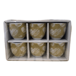 Confezione 6 Tazzine Caffè Senza Piattini Decorazione Cuori Torty