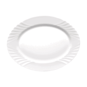 Piatto Ovale Ebro Cm 36 In Vetro Opale Bianco Bormioli