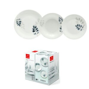 Servizio Piatti Tavola 18 Pezzi White Moon Blu Bormioli R.