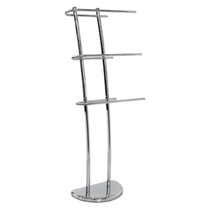 Portasciugamano Da Terra 3 Bracci In Acciaio Cromato Cm 39x18x105 Cm