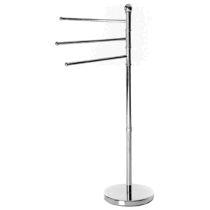 Portasciugamano Da Terra 3 Bracci In Acciaio Cromato Cm 90.5x65.5x22.8