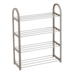 Scarpiera 4 Ripiani Grigio  Cm 50x19x65