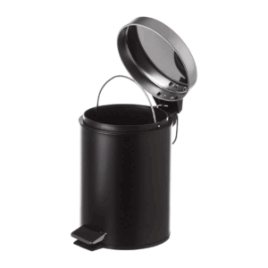 Cestino - Pattumiera 3 Lt In Metallo Nero Cm 17x24,5