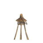 Portacandele Oro Antico Metallo 29 X 26 X 55 Cm - immagine 3