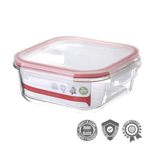 Contenitore In Vetro Con Valvola Cm 13.7x13.7x6.4