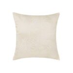 Cuscino Jacquard Satín Poliestere Beige 45 X 45 Cm
