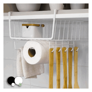 Cestino Appeso Porta Utensili Bianco Cm 29x24x18