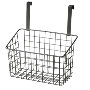 Cestino Appeso Per Porte In Metallo Nero Cm 26x28x17