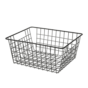 Cesta - Organizzatore In Metallo Nero Cm 28x21.5x11.5