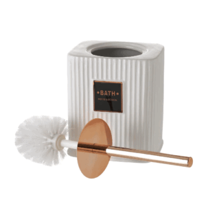 Portascopino In Ceramica Bianco