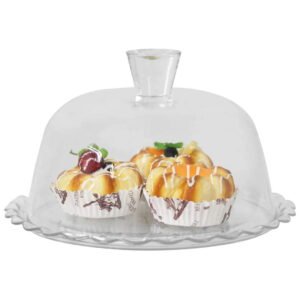 Porta Torta Dolci con Coperchio Trasparente Cm 26