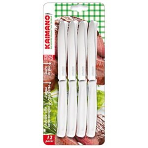 Set 12 Coltelli Da Bistecca Manico Bianco Kaimano Dinamik