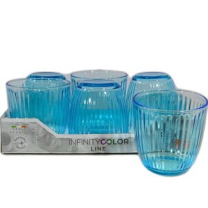 6 Bicchieri Acqua Blu Infinity Bormioli Rocco